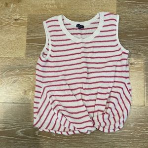 Splendid Pink Stripped Knot Tank Top -SM